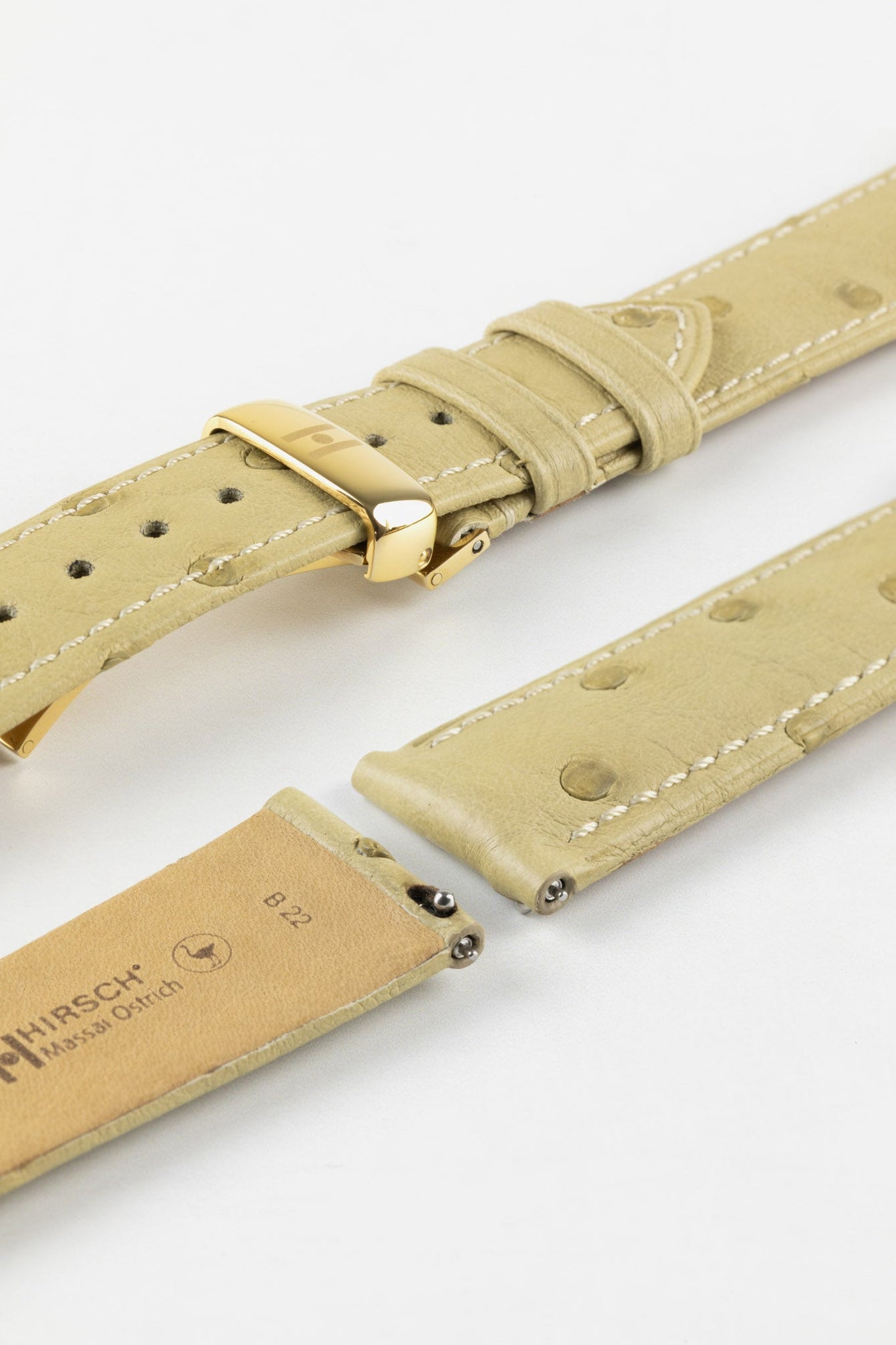 ostrich leather watch strap