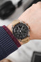 Hirsch MASSAI OSTRICH Leather Watch Strap in BEIGE With WHITE Stitching