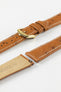brown leather watch strap white stitching