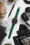 green ostrich watch strap