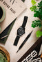 Hirsch MILANAISE Mesh Watch Band in BLACK