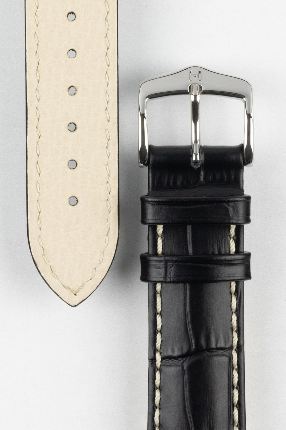 Hirsch Mondena Leather Watch Strap | Black | WatchObsession UK – Watch ...