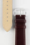 burgundy leather watch strap