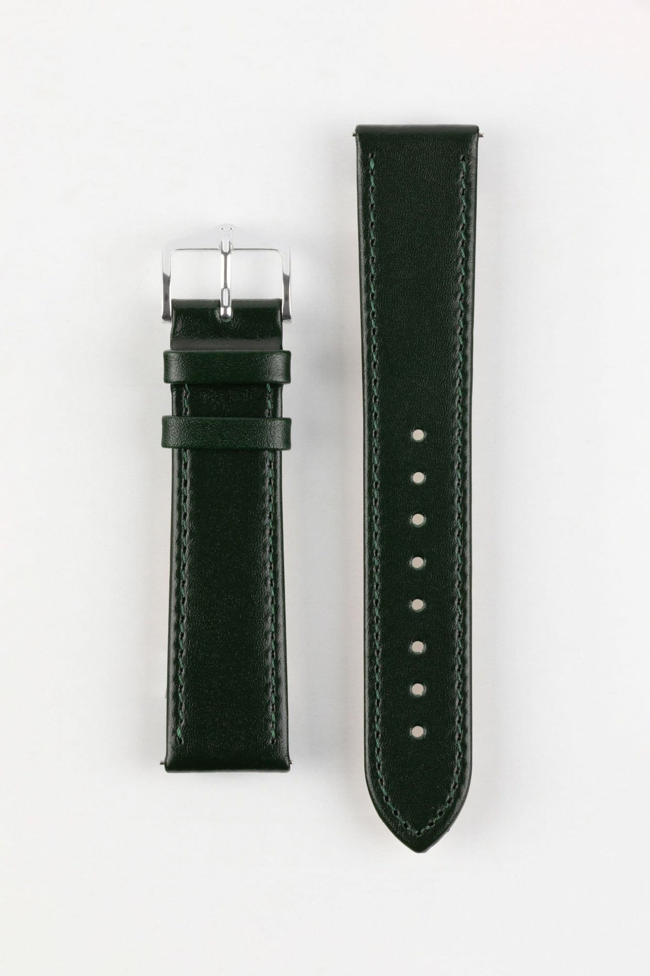 Hirsch OSIRIS Calf Leather Watch Strap in GREEN