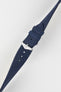 Hirsch OSIRIS Limited Edition Calf Leather with Nubuck Effect Watch Strap in DARK BLUE