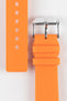 Hirsch PURE Natural Rubber Watch Strap in ORANGE