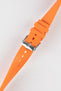Hirsch PURE Natural Rubber Watch Strap in ORANGE