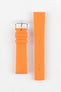 Hirsch PURE Natural Rubber Watch Strap in ORANGE