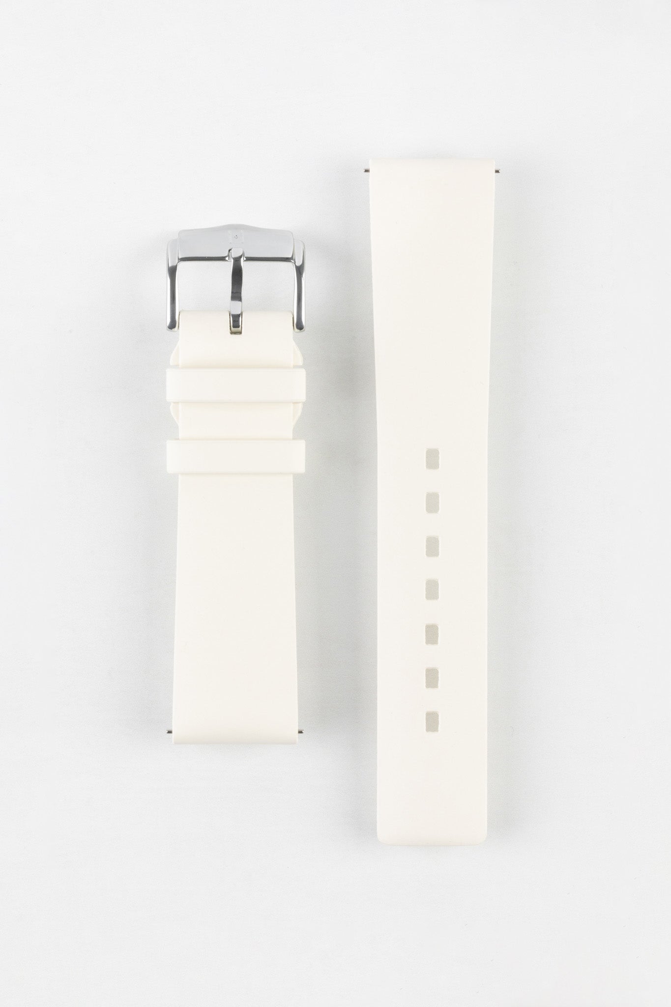 White Rubber Watch Strap Pure HirschStraps Watch Obsession