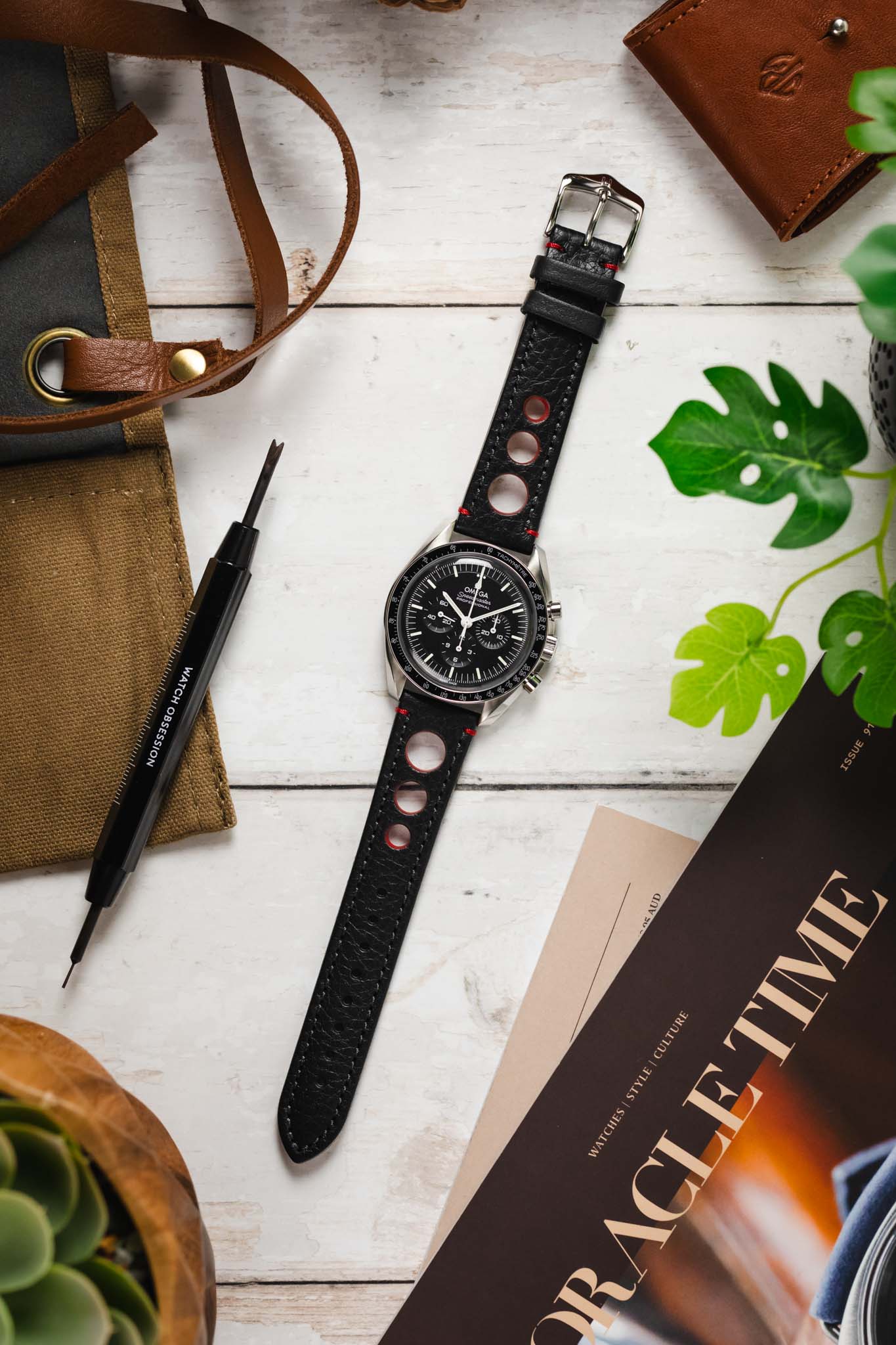 Racing leather strap outlet