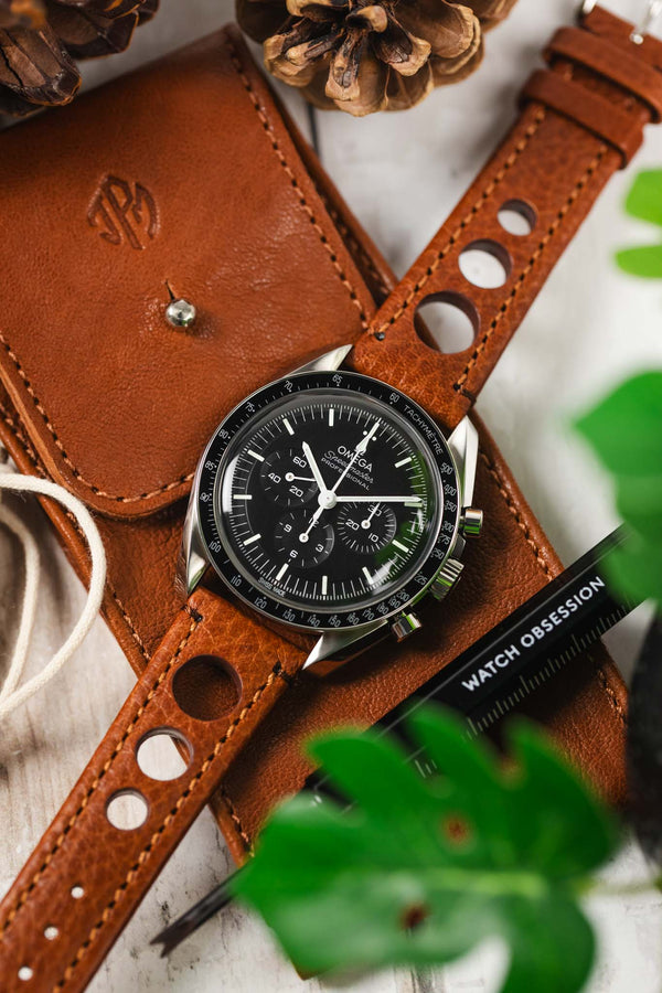 Hirsch Rally | Natural Leather Racing Strap | Watch Obsession UK