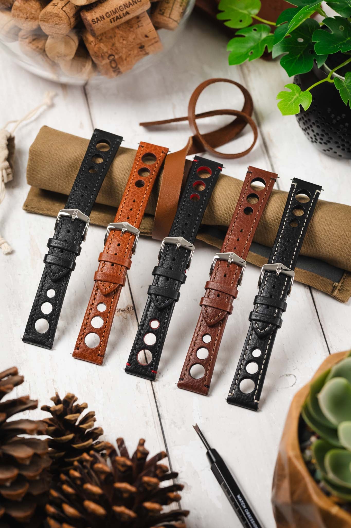 Hirsch Rally Leather Watch Strap | Brown | WatchObsession UK