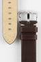 Hirsch RANGER Retro Leather Parallel Watch Strap in BROWN