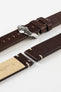 Hirsch RANGER Retro Leather Parallel Watch Strap in BROWN