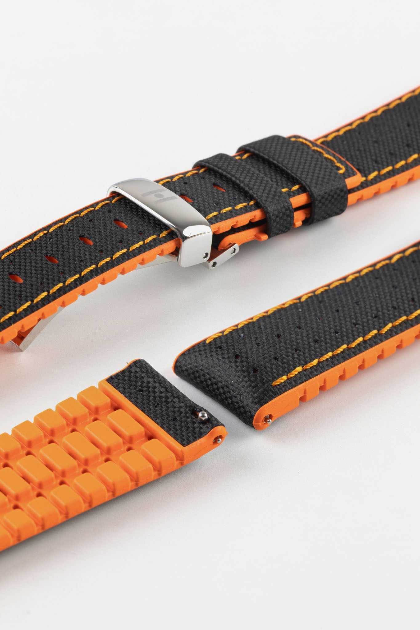 Hirsch Robby Performance Rubber Watch Strap | Black