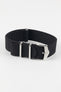 Hirsch RUSH RECYCLED Polyester Watch Strap in BLACK