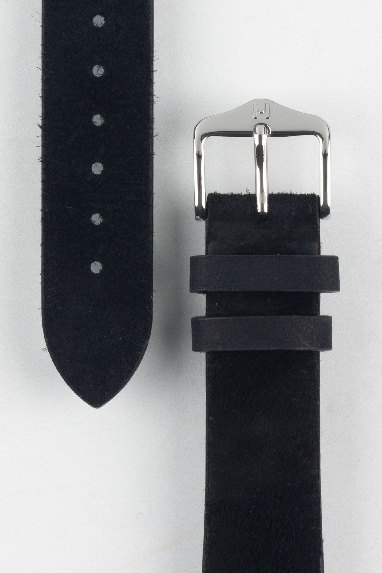 Hirsch SERRO Suede Watch Strap in BLACK