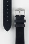 Hirsch SERRO Suede Watch Strap in BLACK