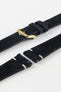 Hirsch SERRO Suede Watch Strap in BLACK