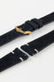 Hirsch SERRO Suede Watch Strap in BLACK