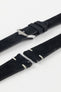 Hirsch SERRO Suede Watch Strap in BLACK
