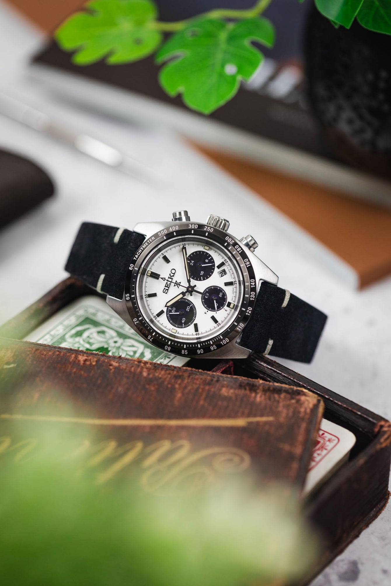 Hirsch SERRO Suede Watch Strap in BLACK