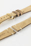 Hirsch SERRO Suede Watch Strap in Gold Brown