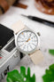 Hirsch TORONTO Quick-Release Fine-Grained Leather Watch Strap in BEIGE