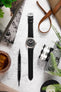 Hirsch TORONTO Quick Release Fine-Grained Leather Watch Strap in BLACK
