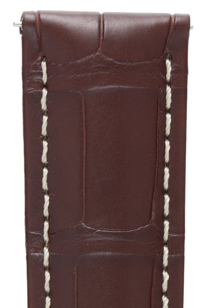 Hirsch Padded Brown Leather Watch Strap