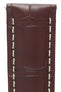 Hirsch Padded Brown Leather Watch Strap