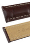 Hirsch Tritone Padded Brown Leather Watch Strap