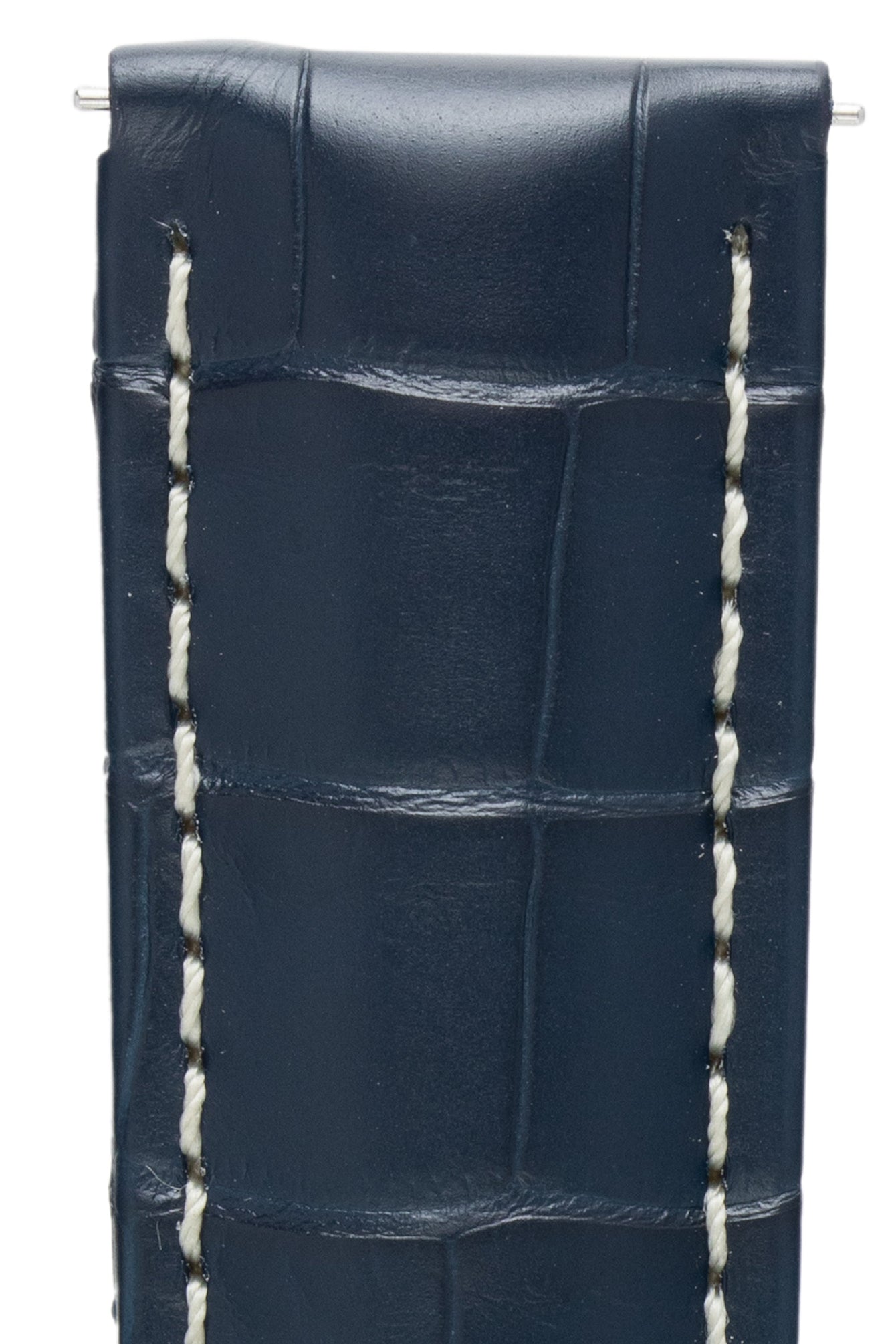 blue alligator leather strap 
