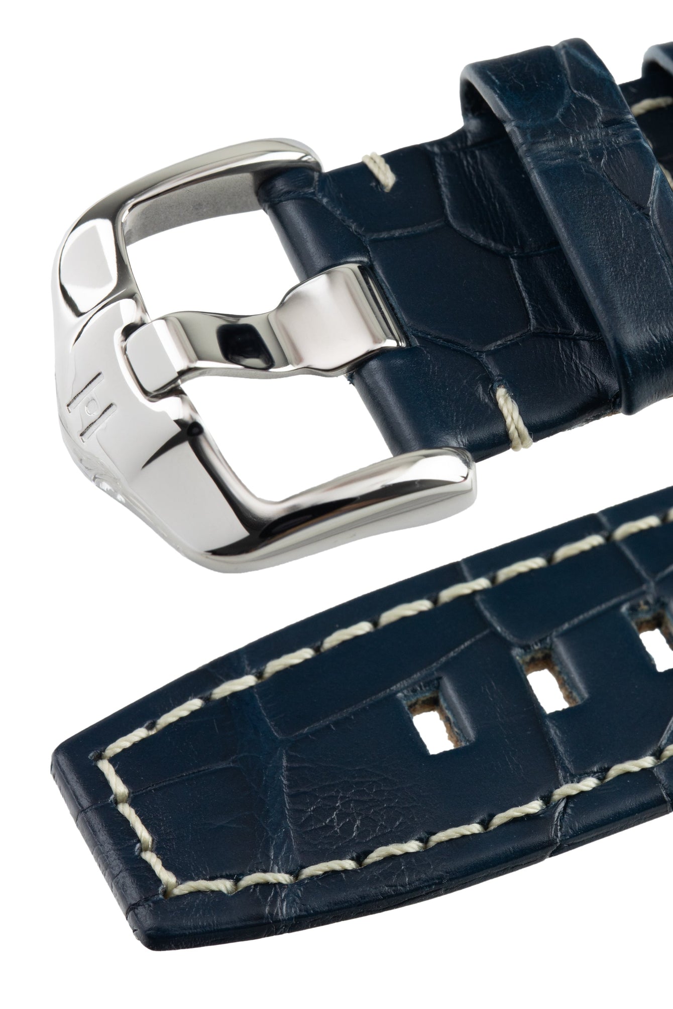blue alligator leather strap 