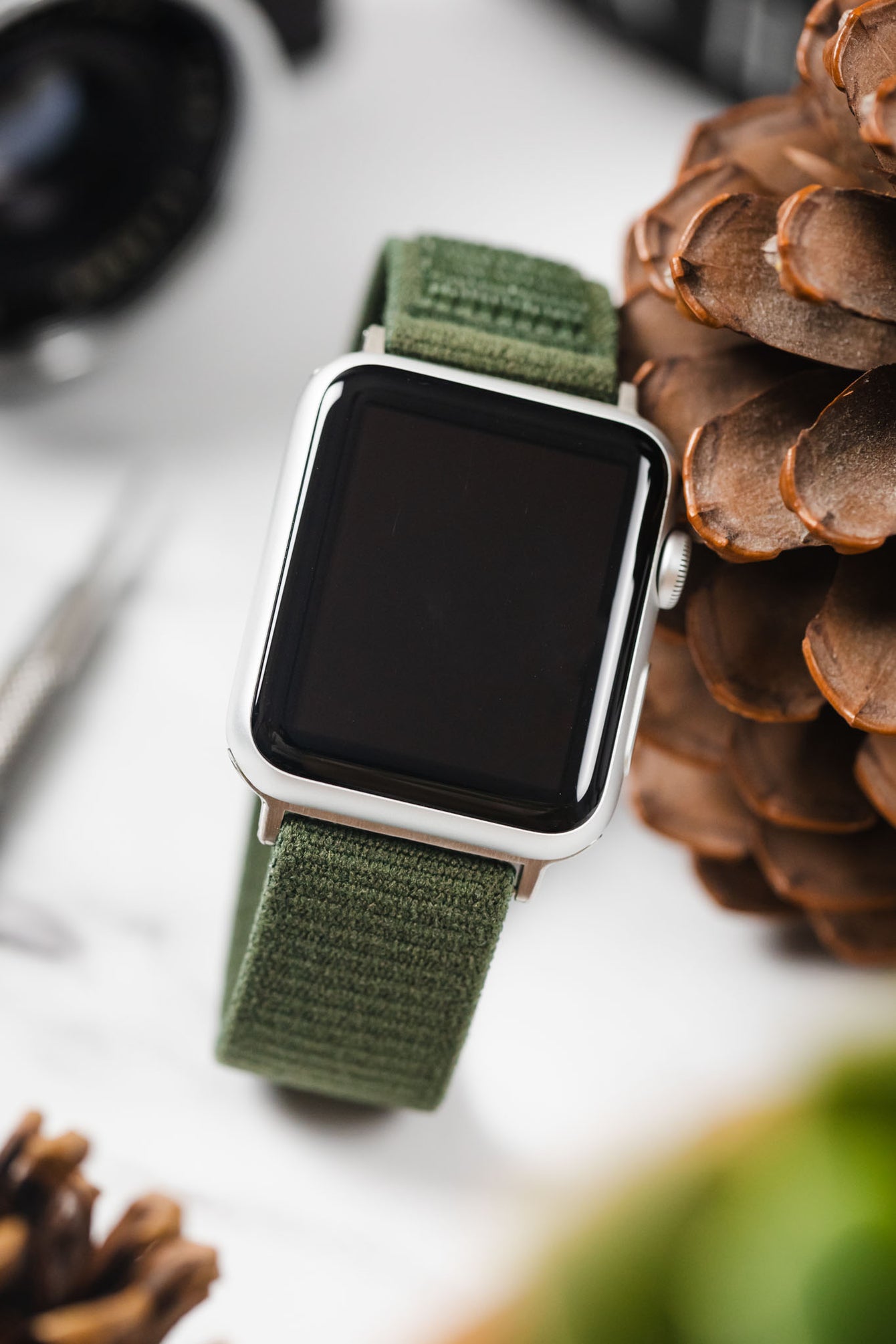 Hirsch VOCEM Fabric Watch Strap in GREEN