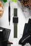 Hirsch VOCEM Fabric Watch Strap in GREEN