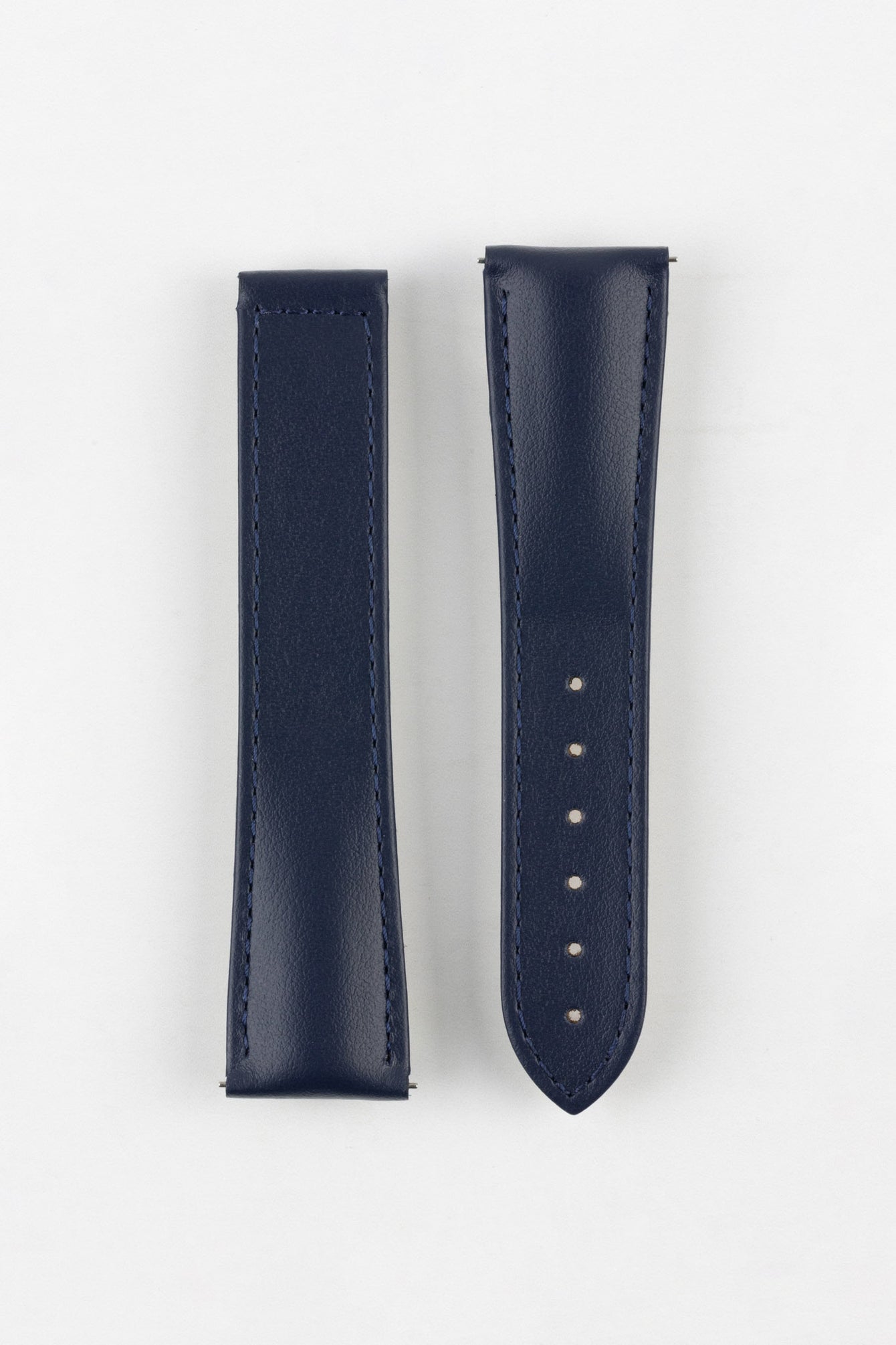 Hirsch VOYAGER Calfskin Deployment Watch Strap in BLUE/BLUE