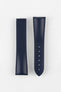 Hirsch VOYAGER Calfskin Deployment Watch Strap in BLUE/BLUE