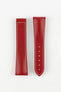 Hirsch VOYAGER Calfskin Deployment Watch Strap in RED/WHITE