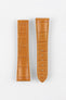 Hirsch VOYAGER Alligator Deployment Watch Strap in HONEY