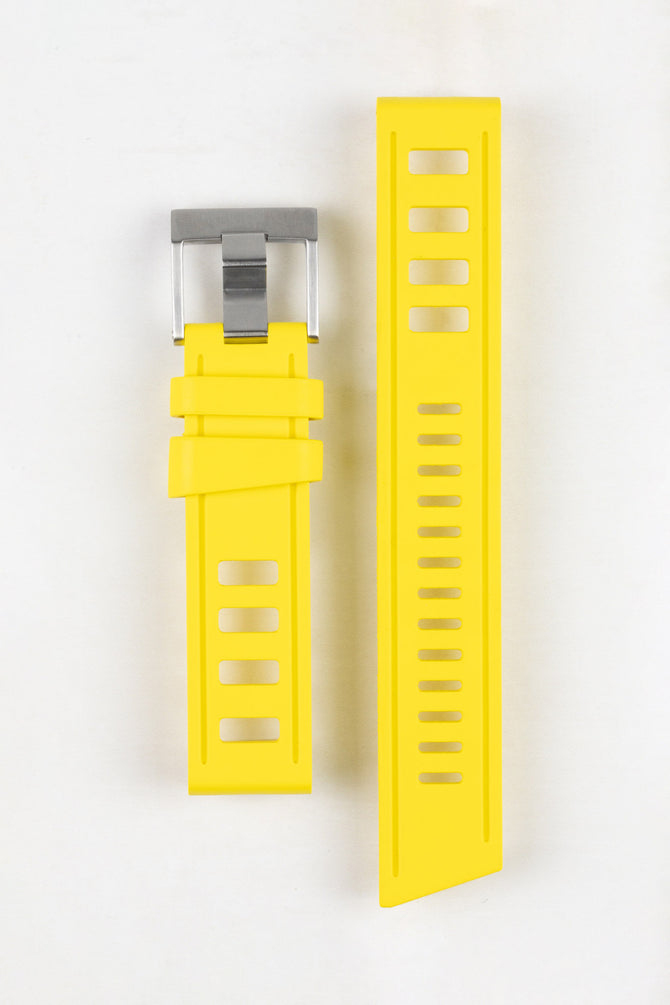 ISOfrane Rubber Dive Watch Strap in YELLOW WatchObsession Watch