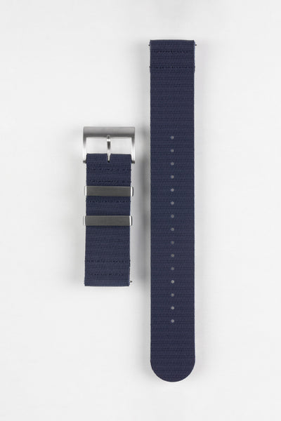 ISOSWISS CLASSIC 2-Piece Rubber Watch Strap in NAVY