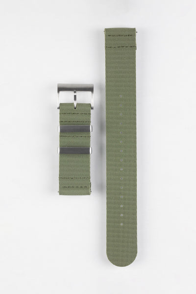 ISOSWISS CLASSIC 2-Piece Rubber Watch Strap in GREEN