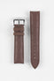 ISOSWISS SKINSKAN Alligator-Embossed Rubber Watch Strap in BROWN