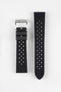 ISOSWISS WAFFLE Textured Rubber Diving Watch Strap in BLACK