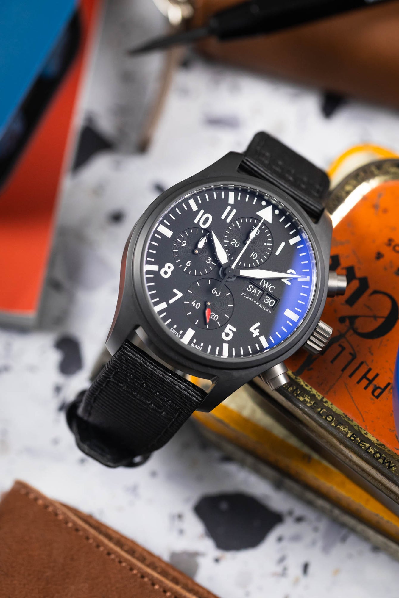 IWC Pilot's Watch Chronograph Top Gun - Black Dial