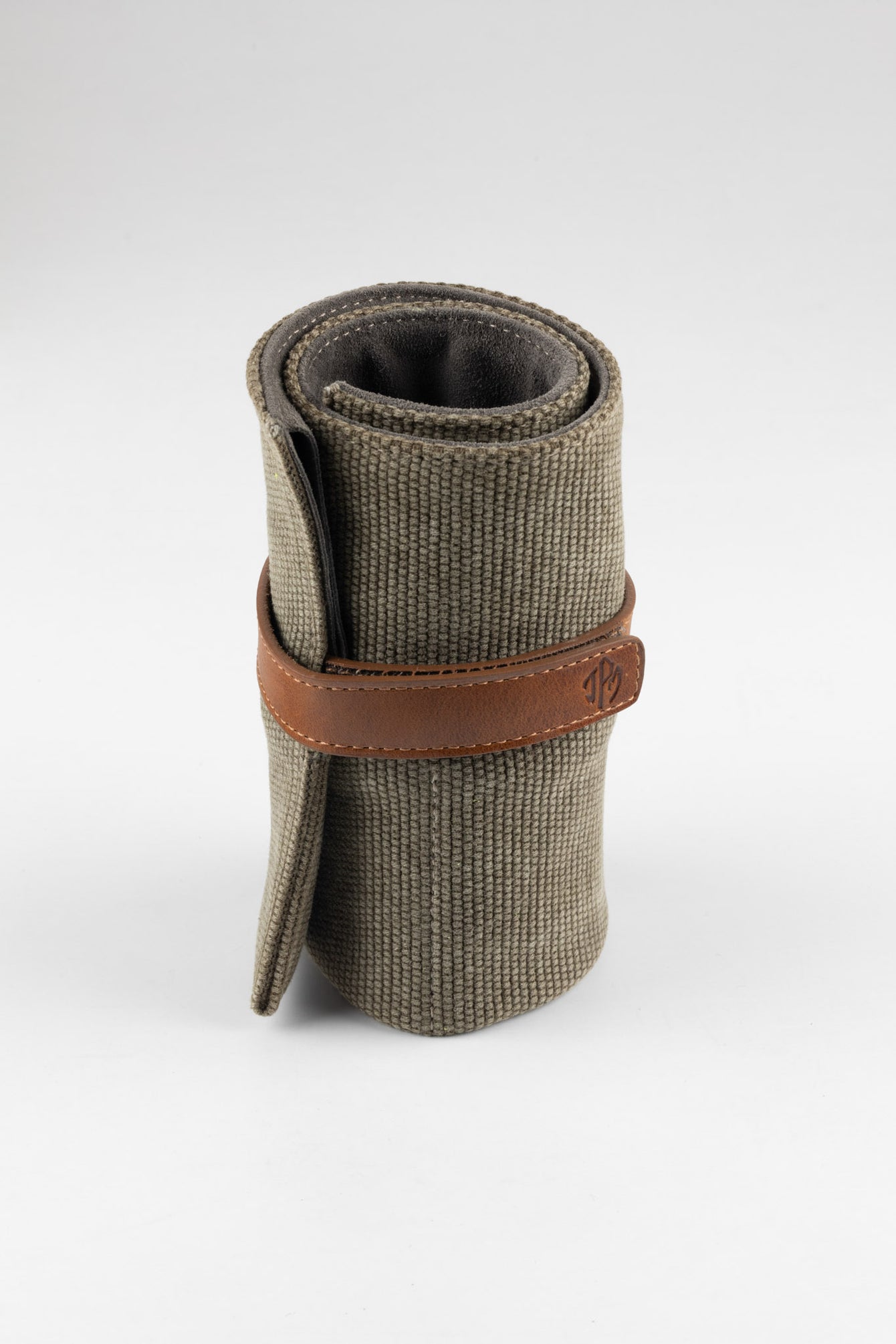 JPM Canvas Watch Roll with Suede Lining in GREY
