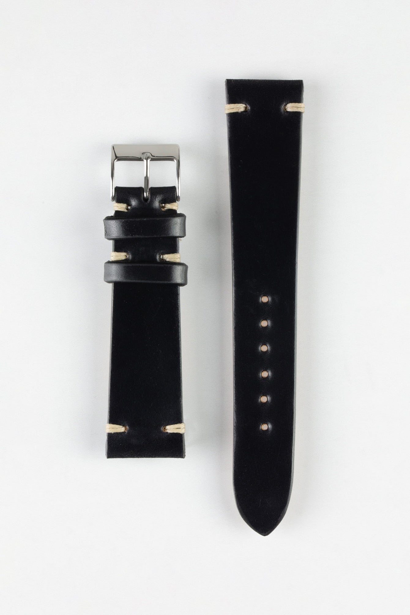 JPM Italian Shell Cordovan Watch Strap in BLACK