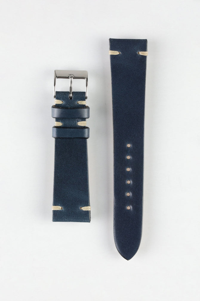 JPM Italian Shell Cordovan Watch Strap in DARK BLUE WatchObsession