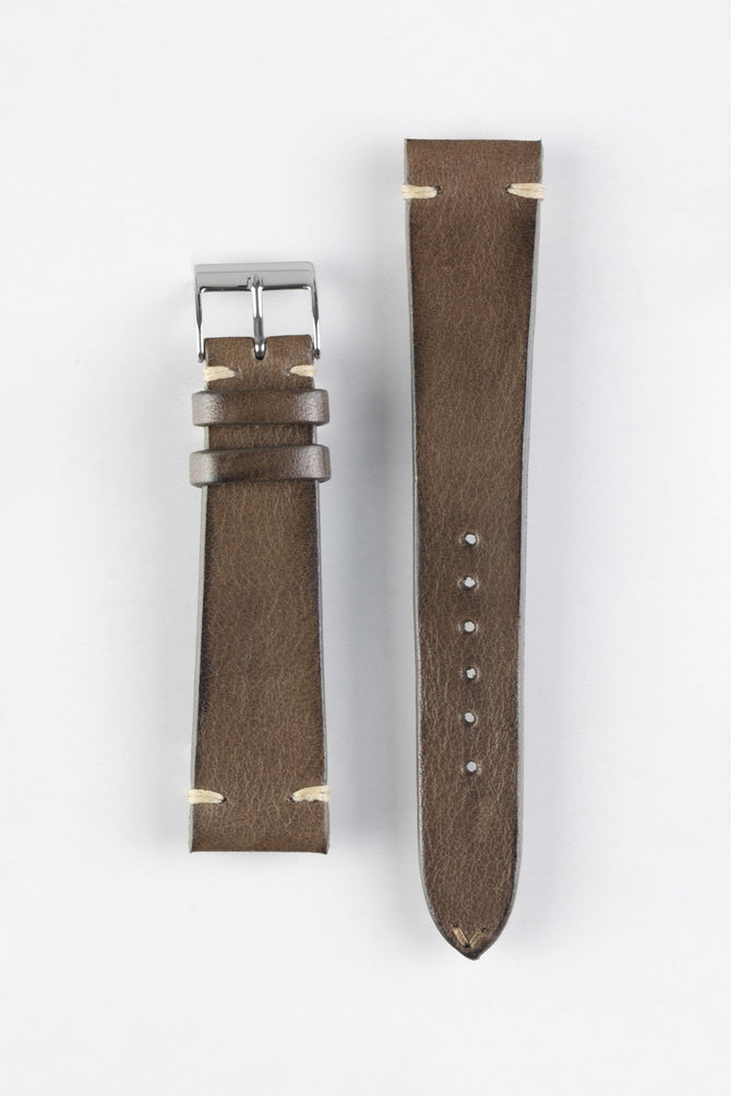JPM Italian Vintage Leather Watch Strap in TABAC BROWN Watch Obsession